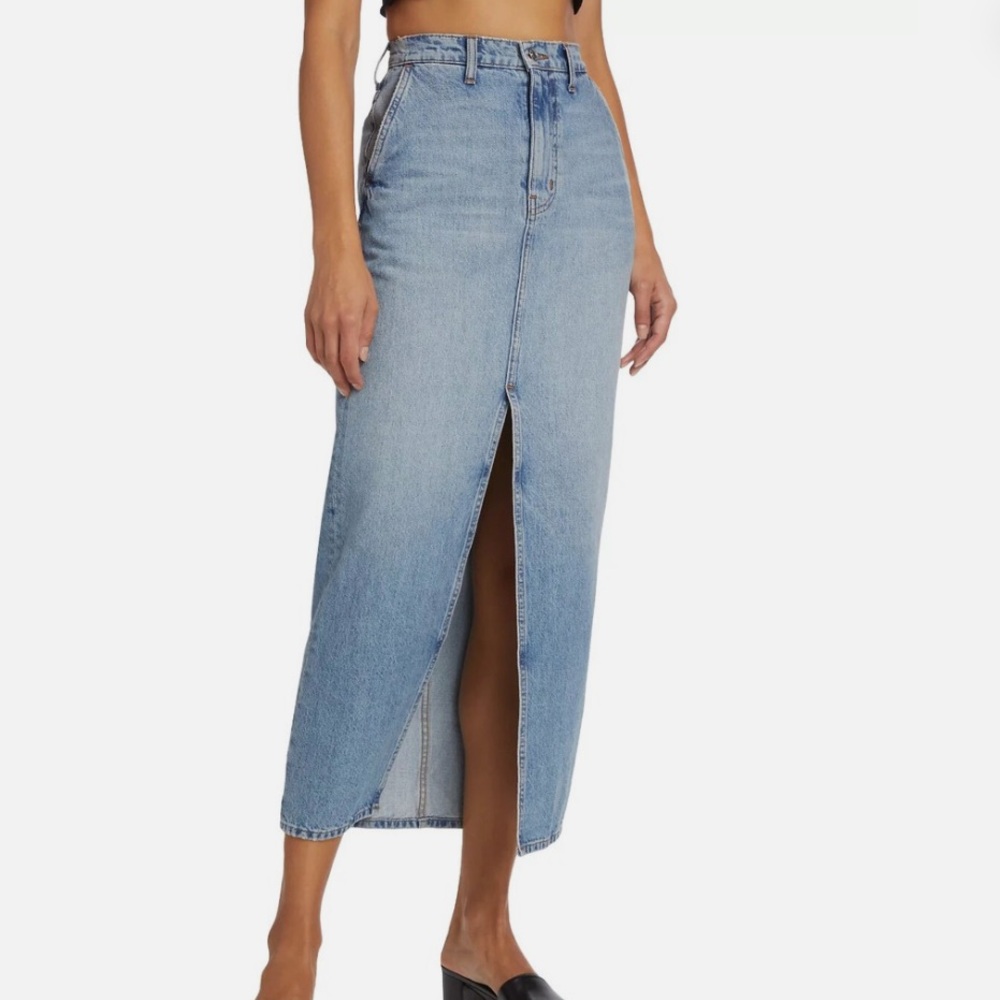 Derek Lam 10 Crosby Blue Denim Maxi Skirt NWT size 27